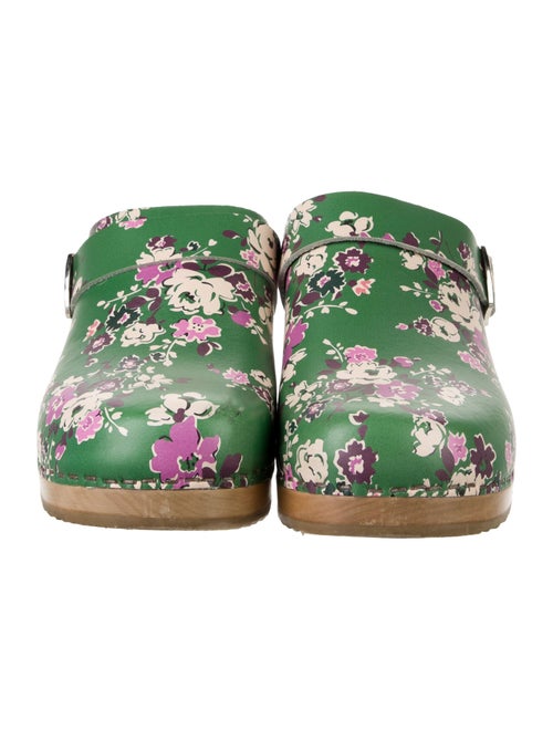 No. 6 Store Leather Floral Print Mules