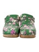 No. 6 Store Leather Floral Print Mules