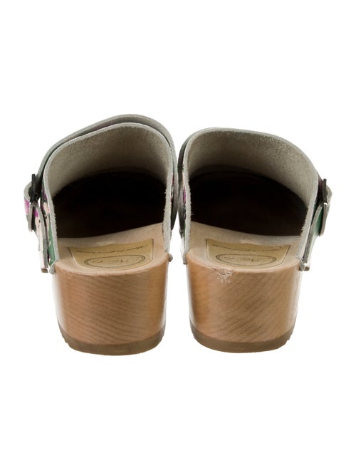 No. 6 Store Leather Floral Print Mules