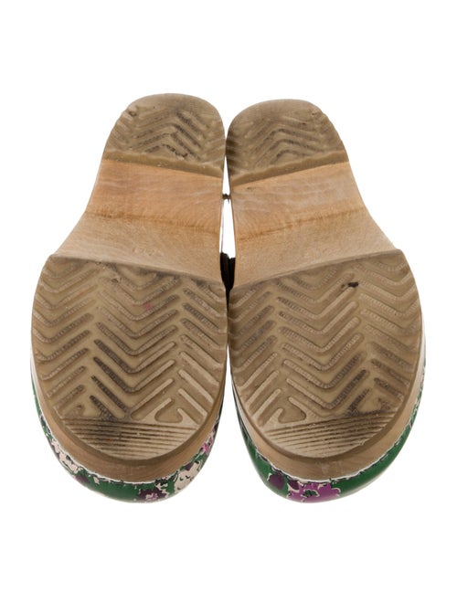 No. 6 Store Leather Floral Print Mules