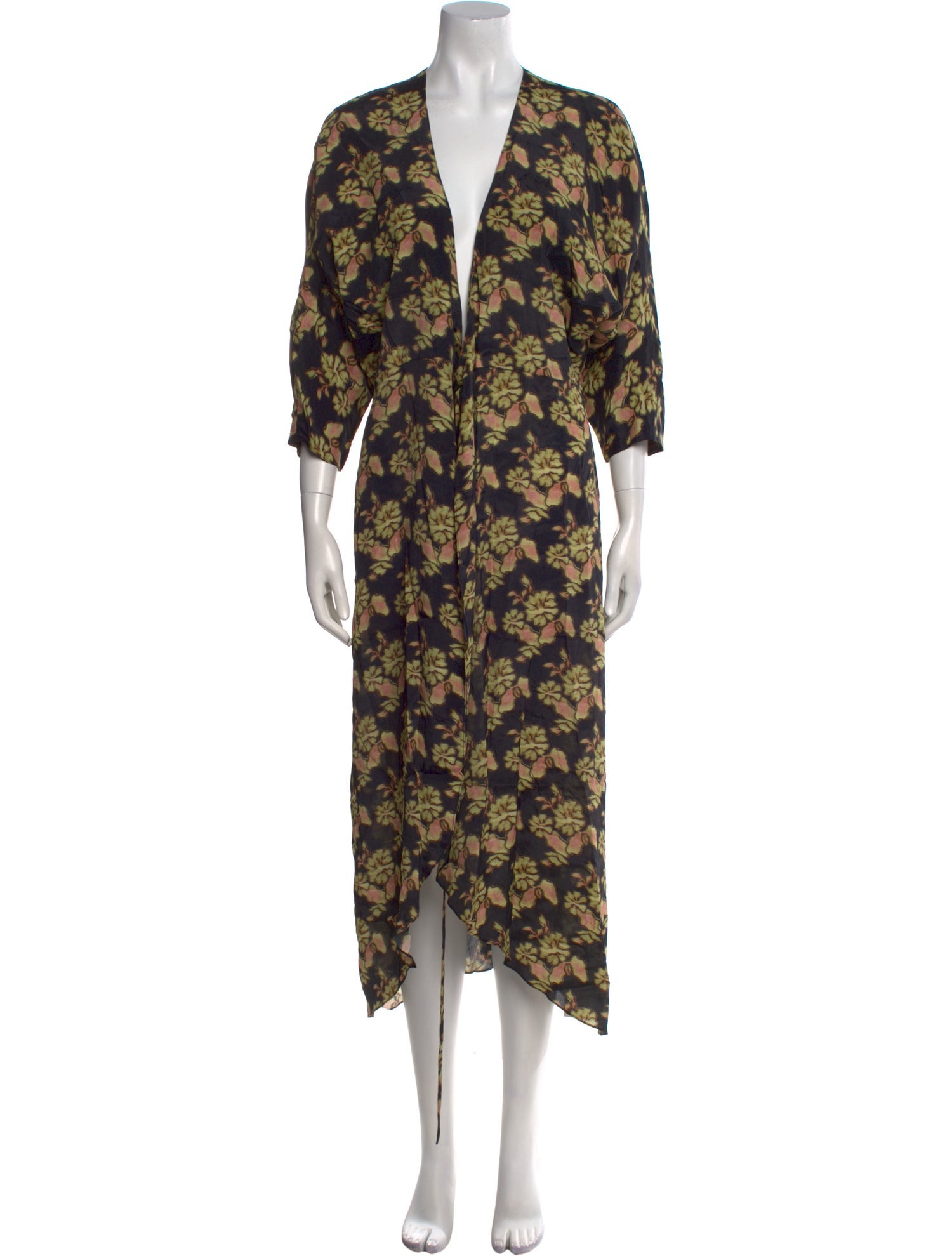 No. 6 Store Floral Print Midi Length Dress