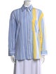 No. 6 Store Striped Long Sleeve Button-Up Top