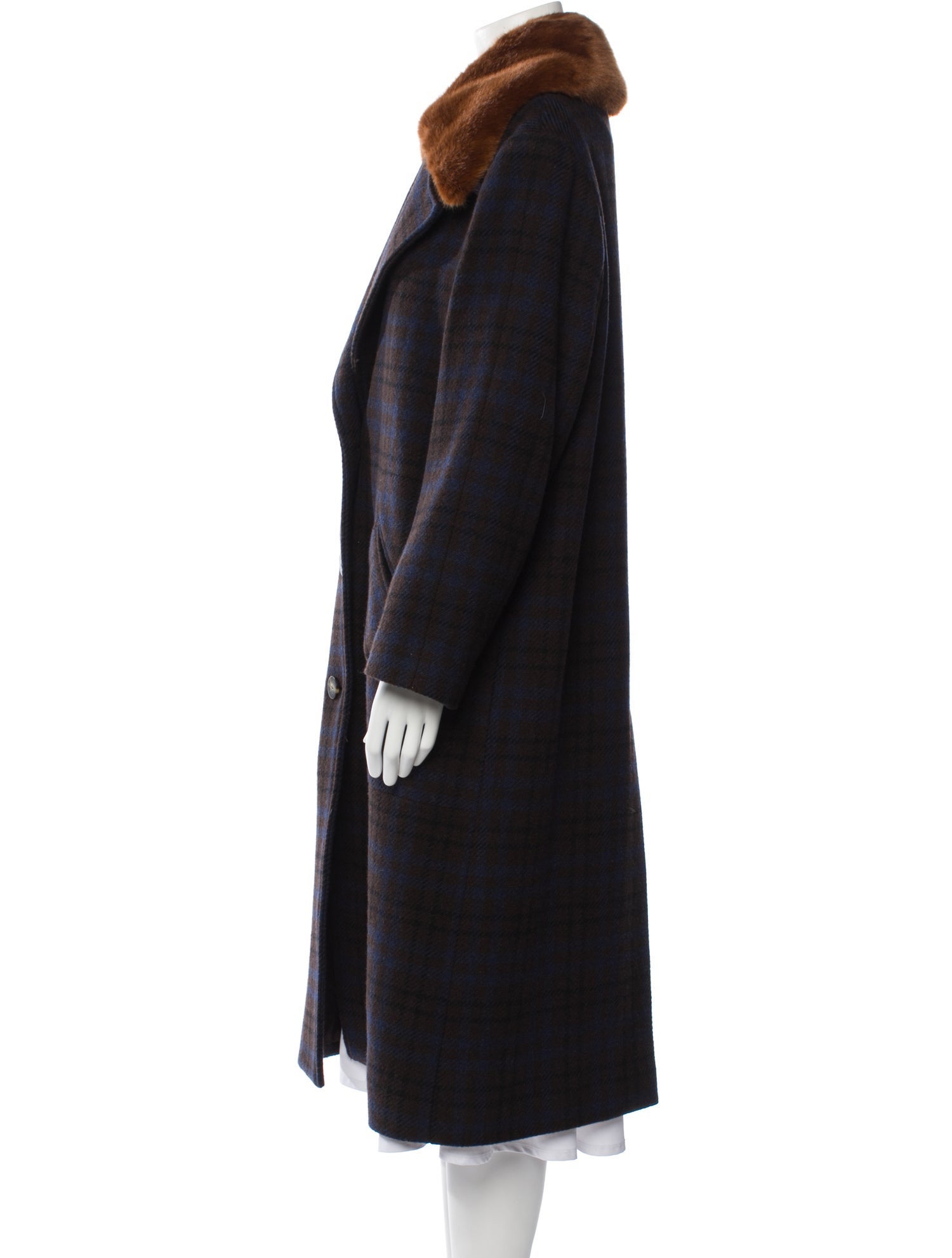 No. 6 Store Virgin Wool Faux Fur Coat