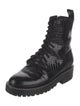 No. 6 Store Leather Striped Combat Boots
