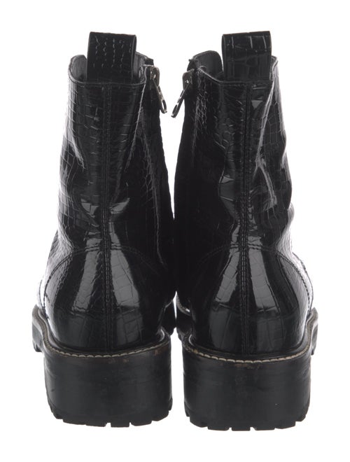 No. 6 Store Leather Striped Combat Boots