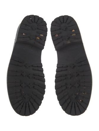 No. 6 Store Leather Striped Combat Boots