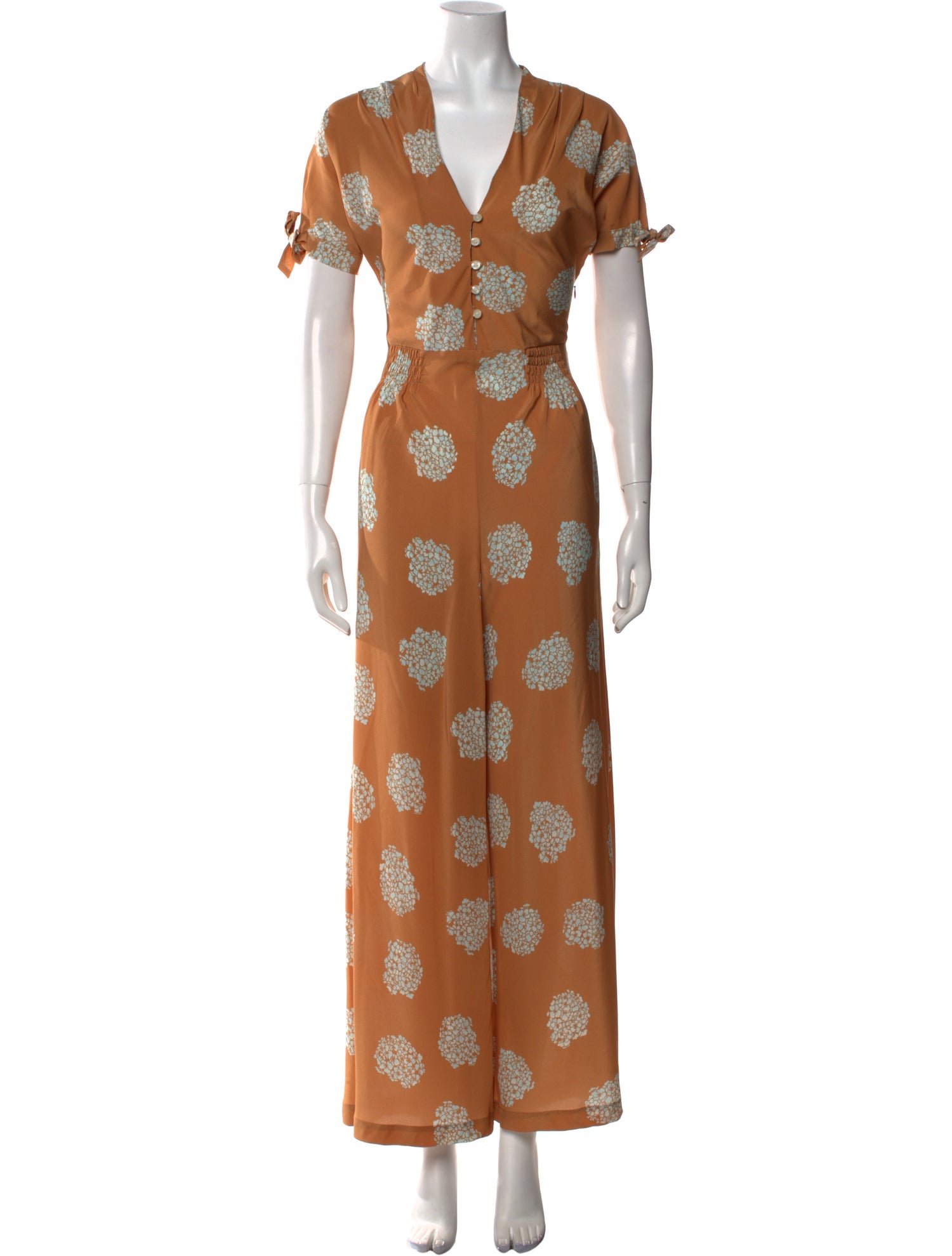 No. 6 Store Silk Floral Print Jumpsuit