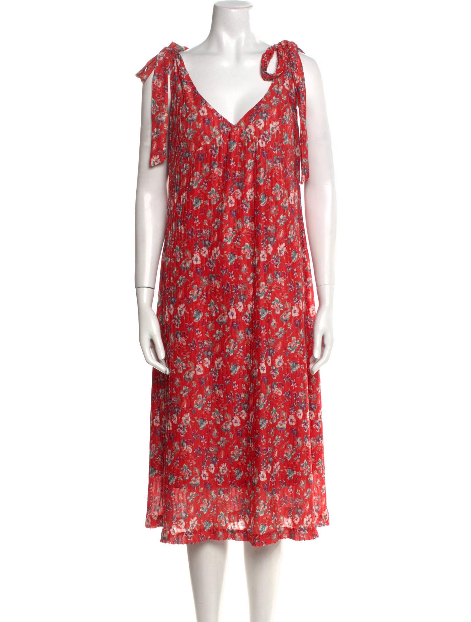 No. 6 Store Floral Print Midi Length Dress