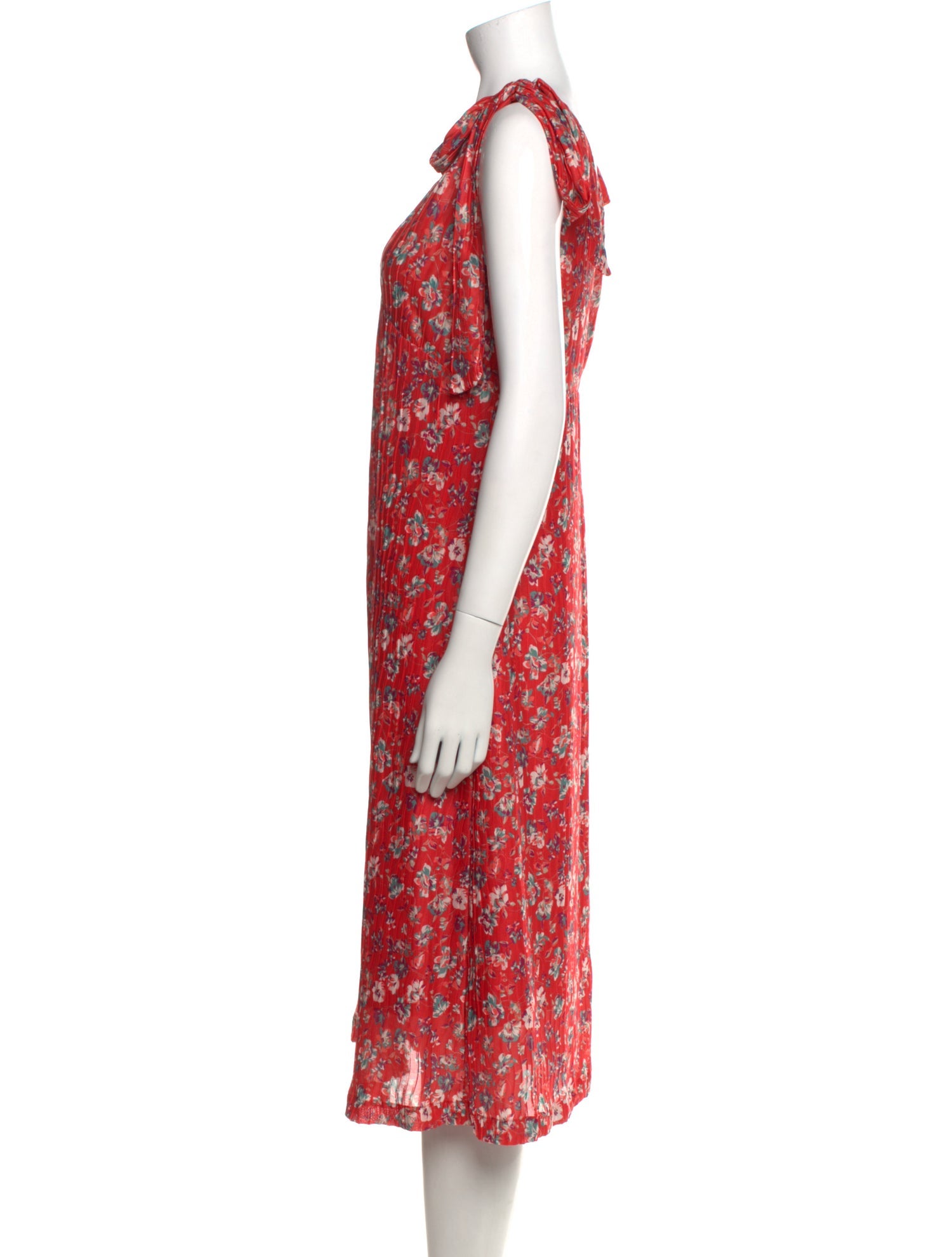 No. 6 Store Floral Print Midi Length Dress