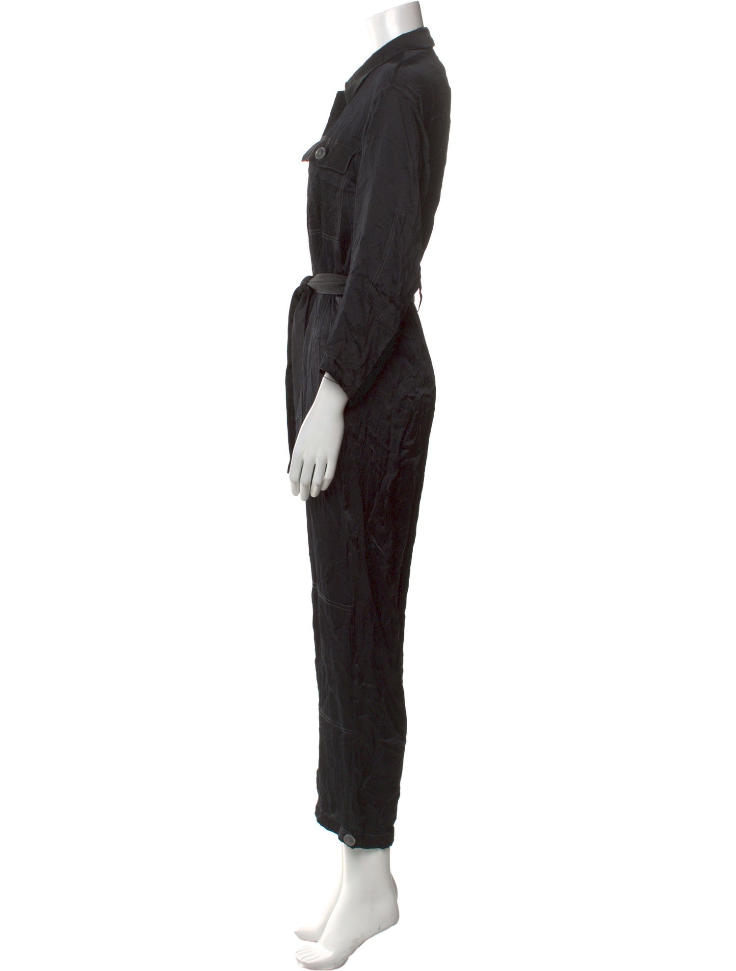 No. 6 Store Silk Crew Neck Jumpsuit