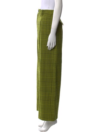 No. 6 Store Houndstooth Print Wide Leg Pants