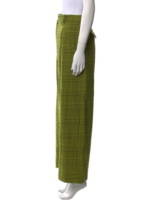 No. 6 Store Houndstooth Print Wide Leg Pants