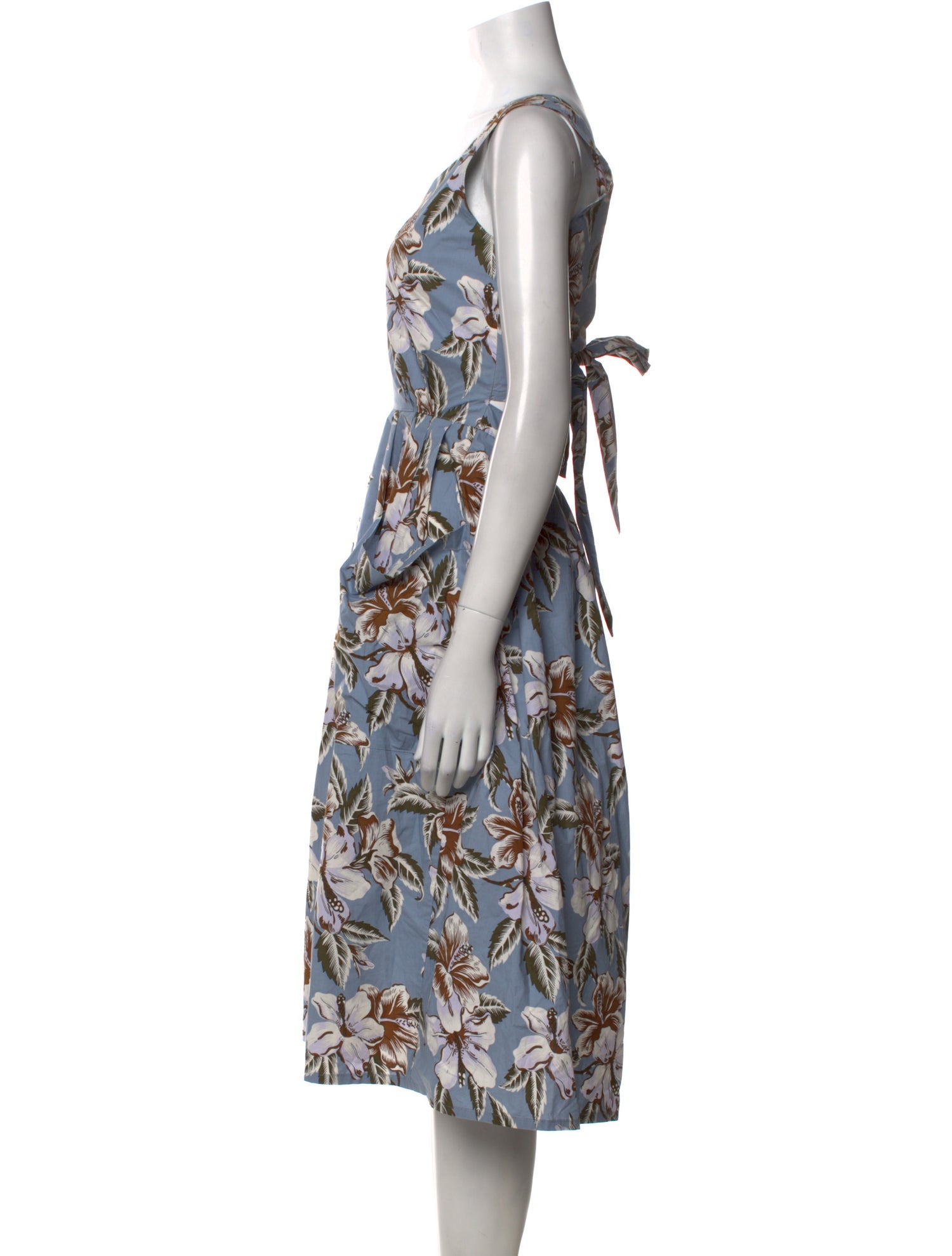 No. 6 Store Floral Print Midi Length Dress