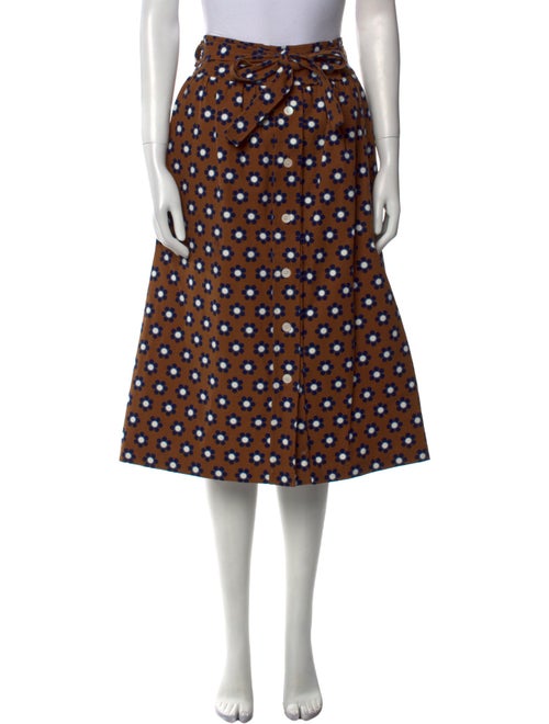 No. 6 Store Polka Dot Print Midi Length Skirt