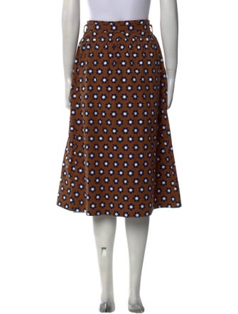 No. 6 Store Polka Dot Print Midi Length Skirt