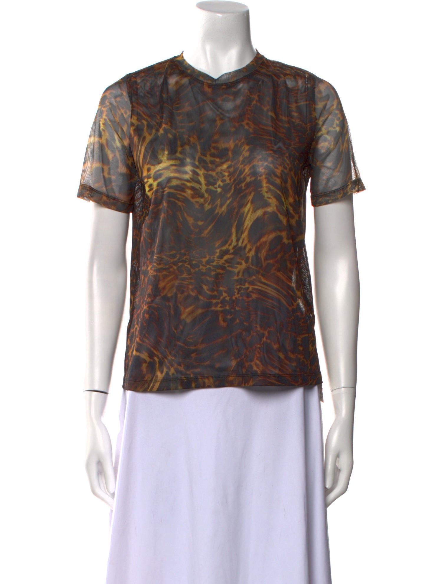 No. 6 Store Animal Print Crew Neck T-Shirt