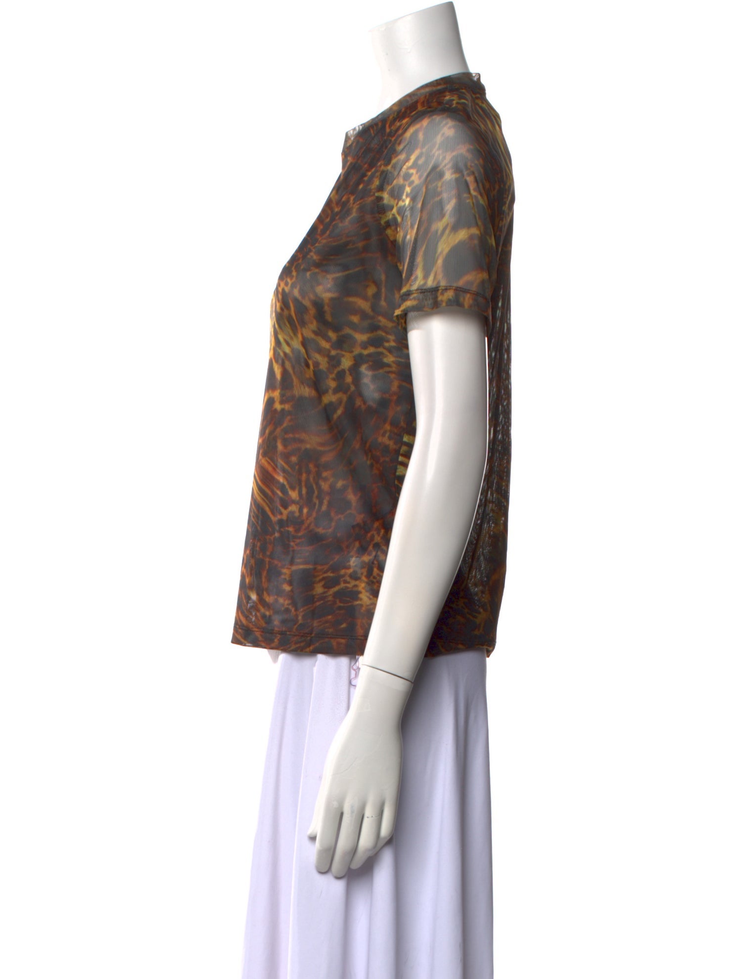 No. 6 Store Animal Print Crew Neck T-Shirt