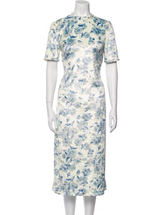 No. 6 Store Floral Print Midi Length Dress