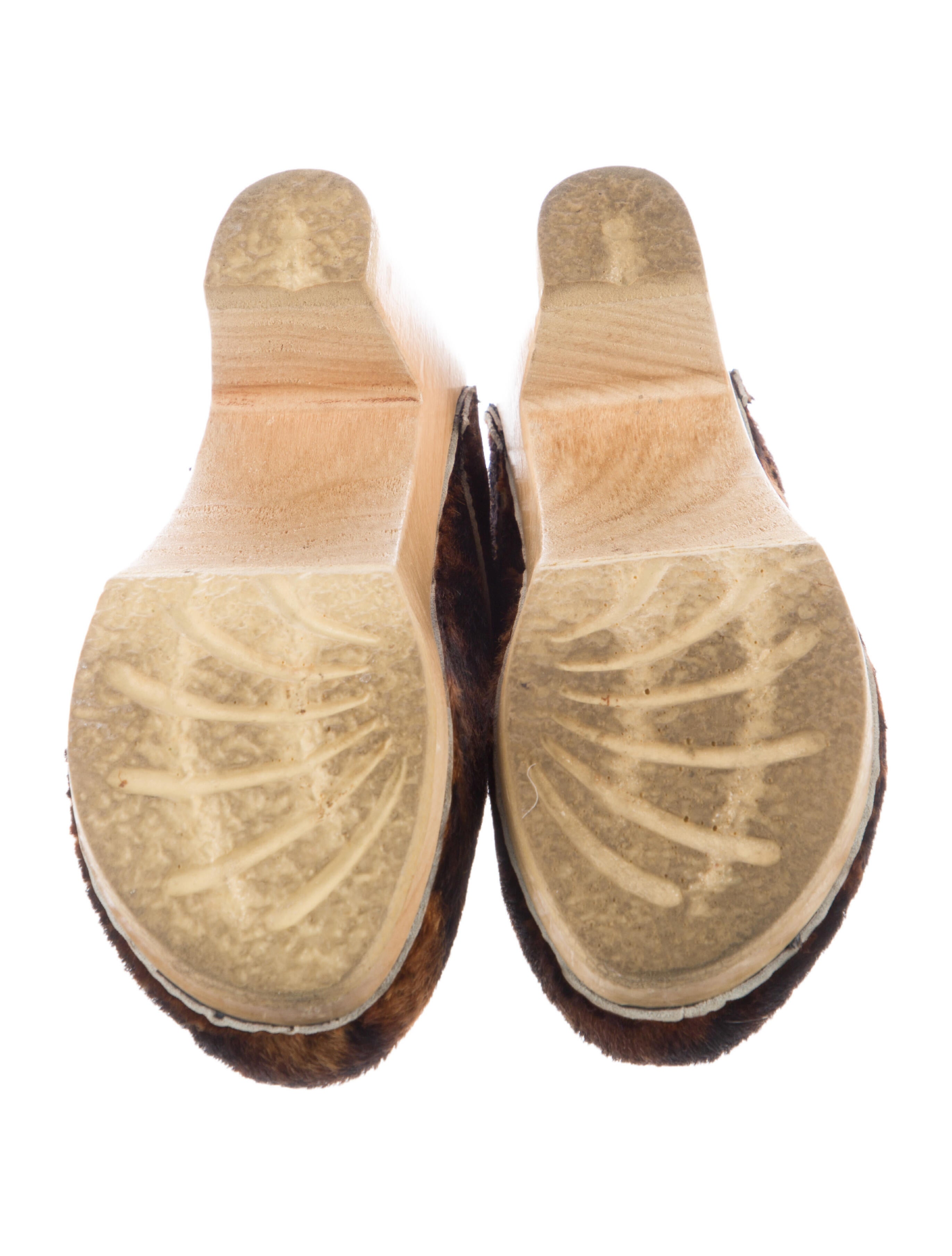 No. 6 Store Ponyhair Animal Print Mules