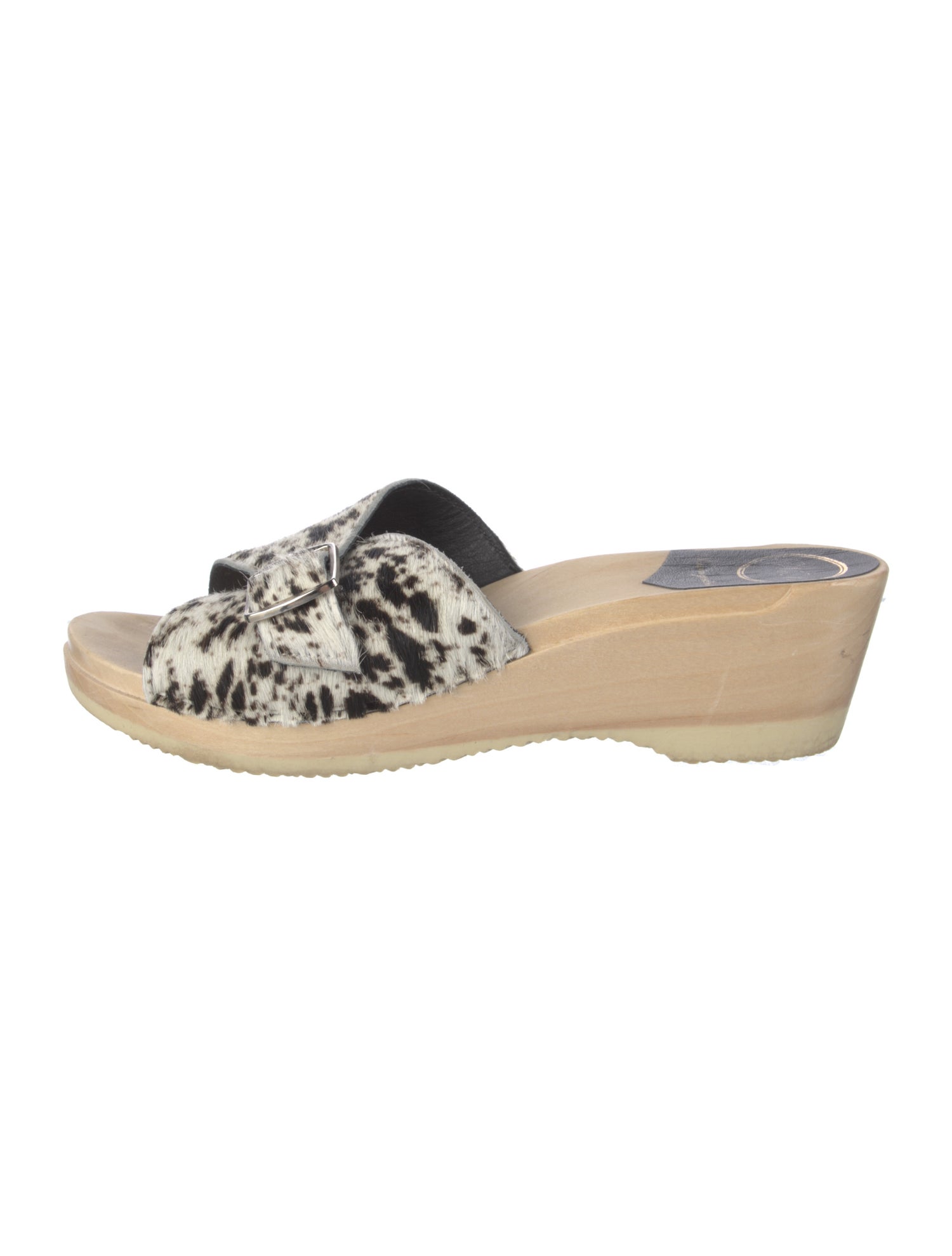 No. 6 Store Ponyhair Animal Print Slides