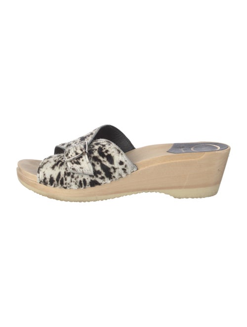 No. 6 Store Ponyhair Animal Print Slides