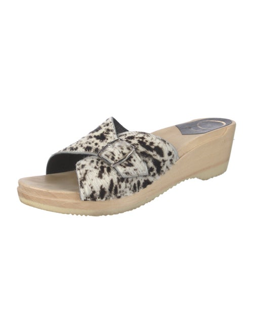 No. 6 Store Ponyhair Animal Print Slides