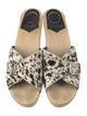 No. 6 Store Ponyhair Animal Print Slides