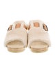 No. 6 Store Shearling Leather Trim Embellishment Slides
