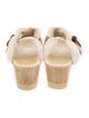 No. 6 Store Shearling Leather Trim Embellishment Slides