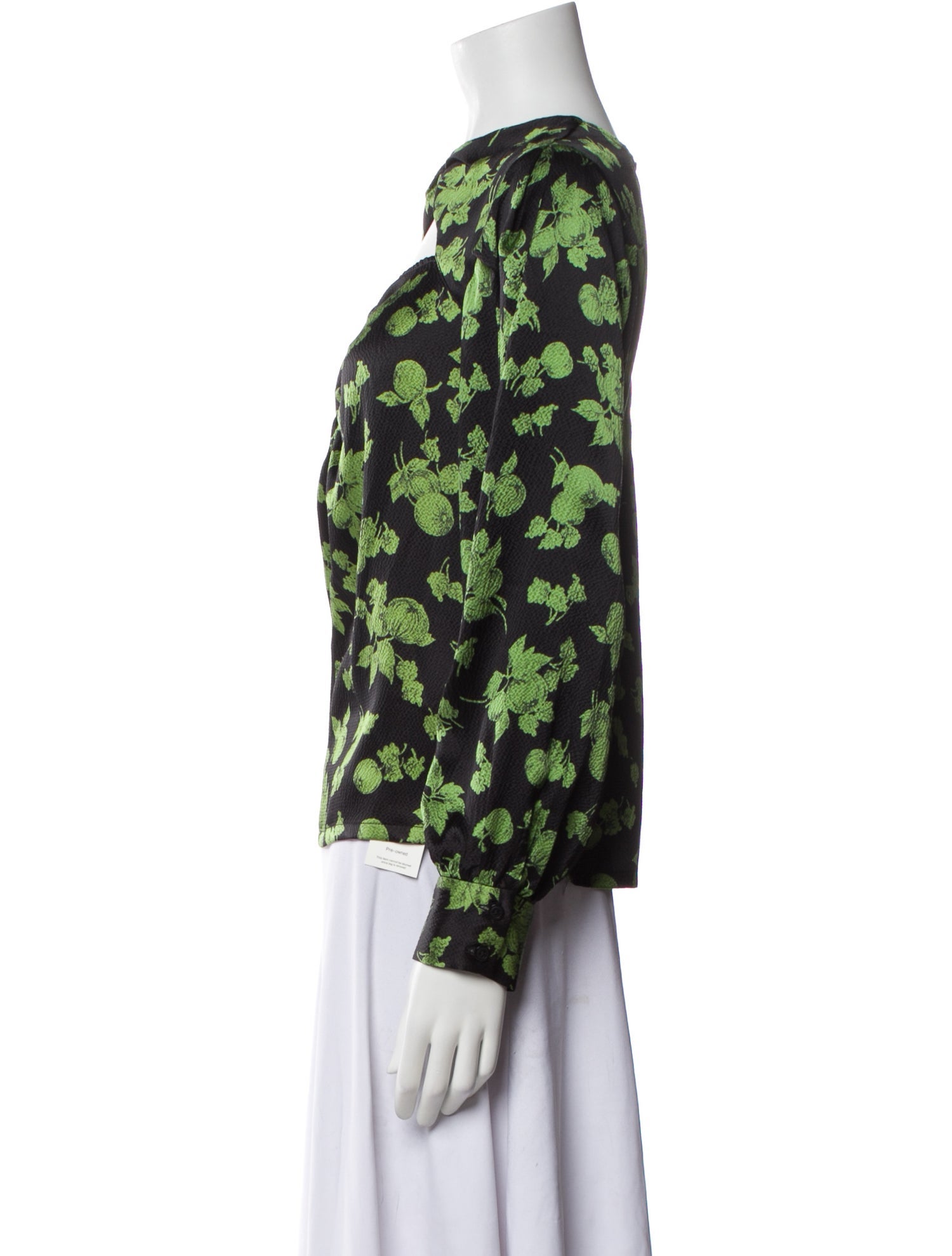 No. 6 Store Silk Floral Print Blouse