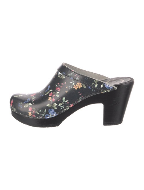 No. 6 Store Leather Floral Print Mules