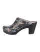 No. 6 Store Leather Floral Print Mules