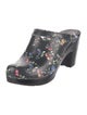 No. 6 Store Leather Floral Print Mules