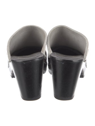 No. 6 Store Leather Floral Print Mules