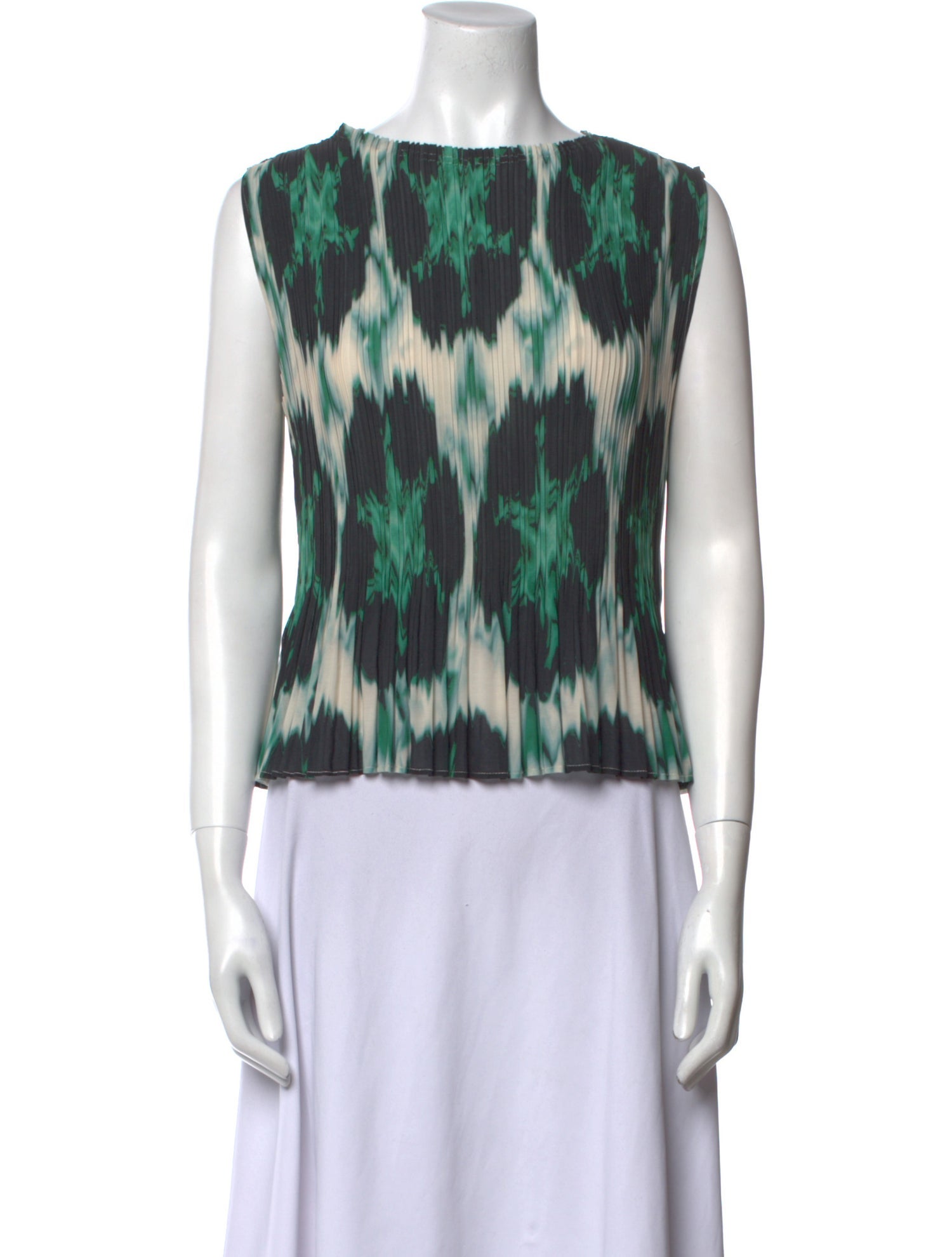 No. 6 Store Printed Bateau Neckline Blouse w/ Tags