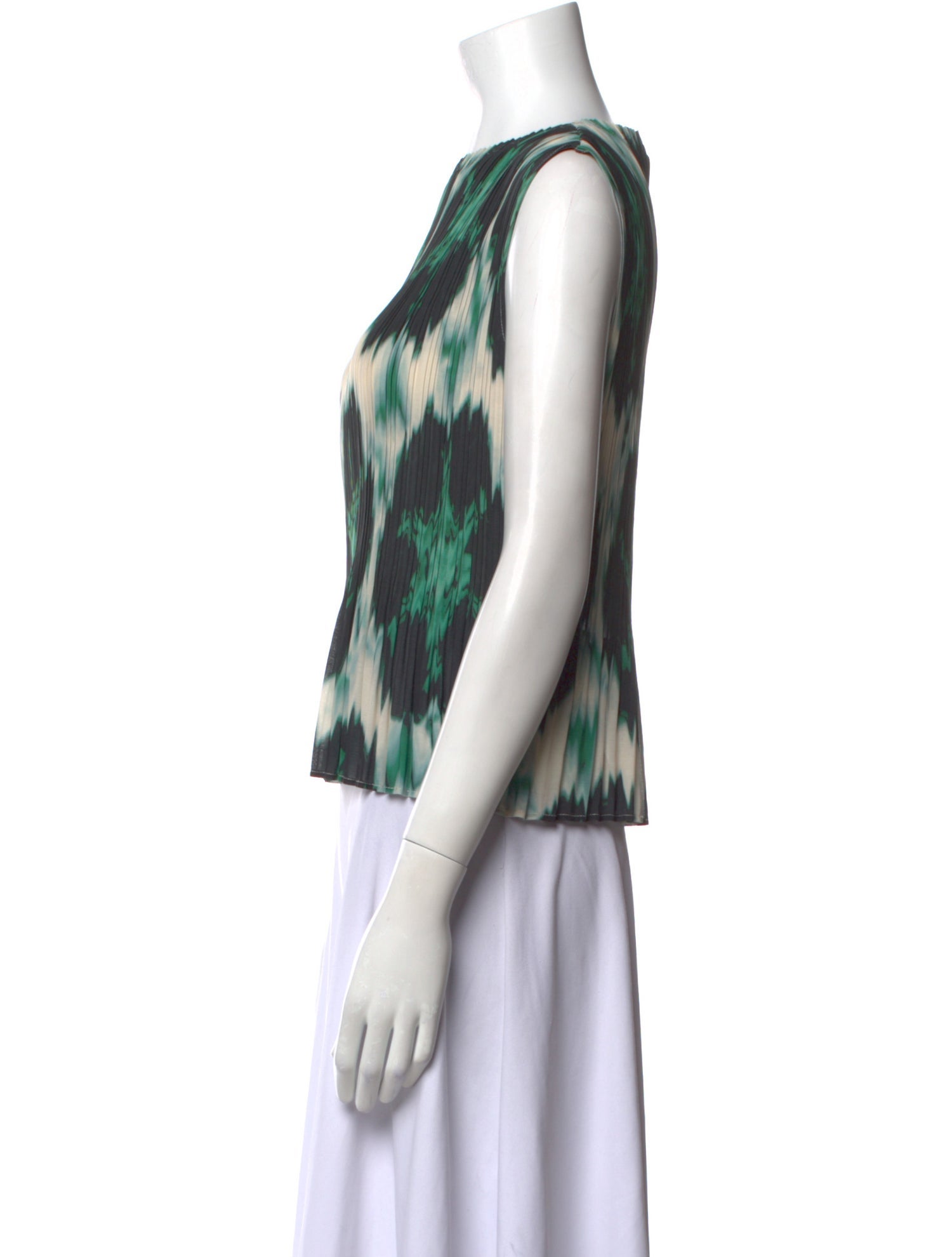 No. 6 Store Printed Bateau Neckline Blouse w/ Tags