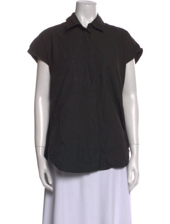 No. 6 Store Short Sleeve Button-Up Top