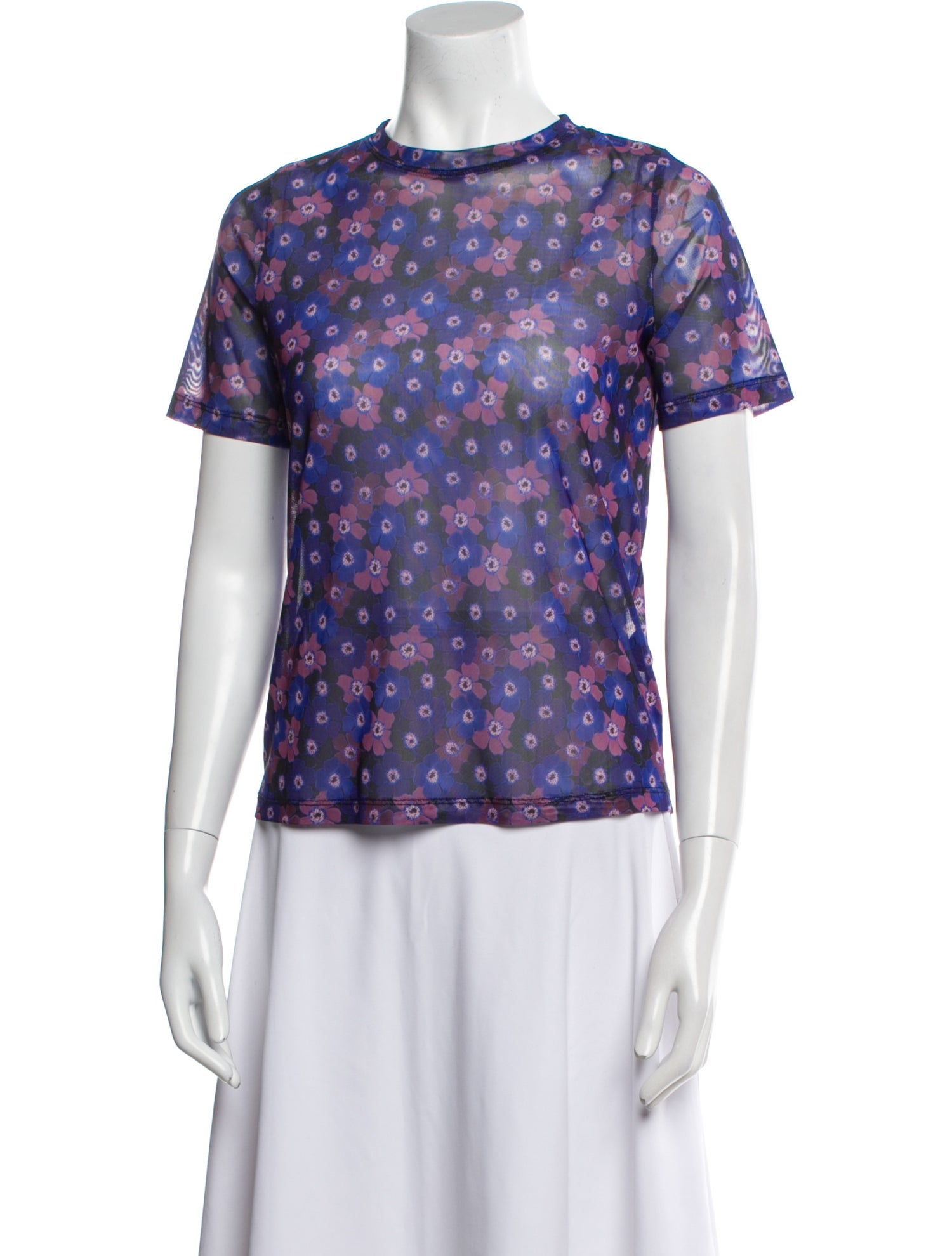 No. 6 Store Floral Print Crew Neck T-Shirt