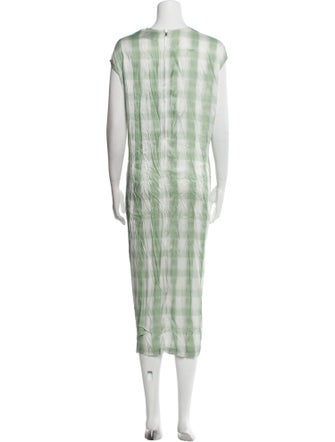 No. 6 Store Plaid Print Midi Length Dress