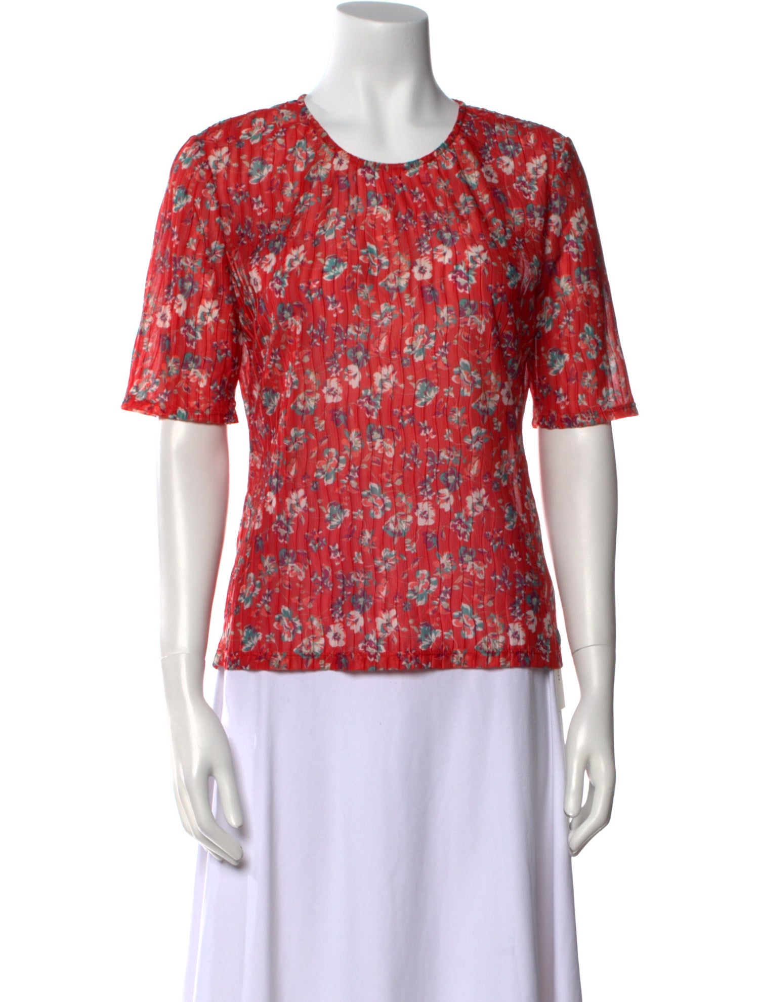 No. 6 Store Floral Print Crew Neck T-Shirt