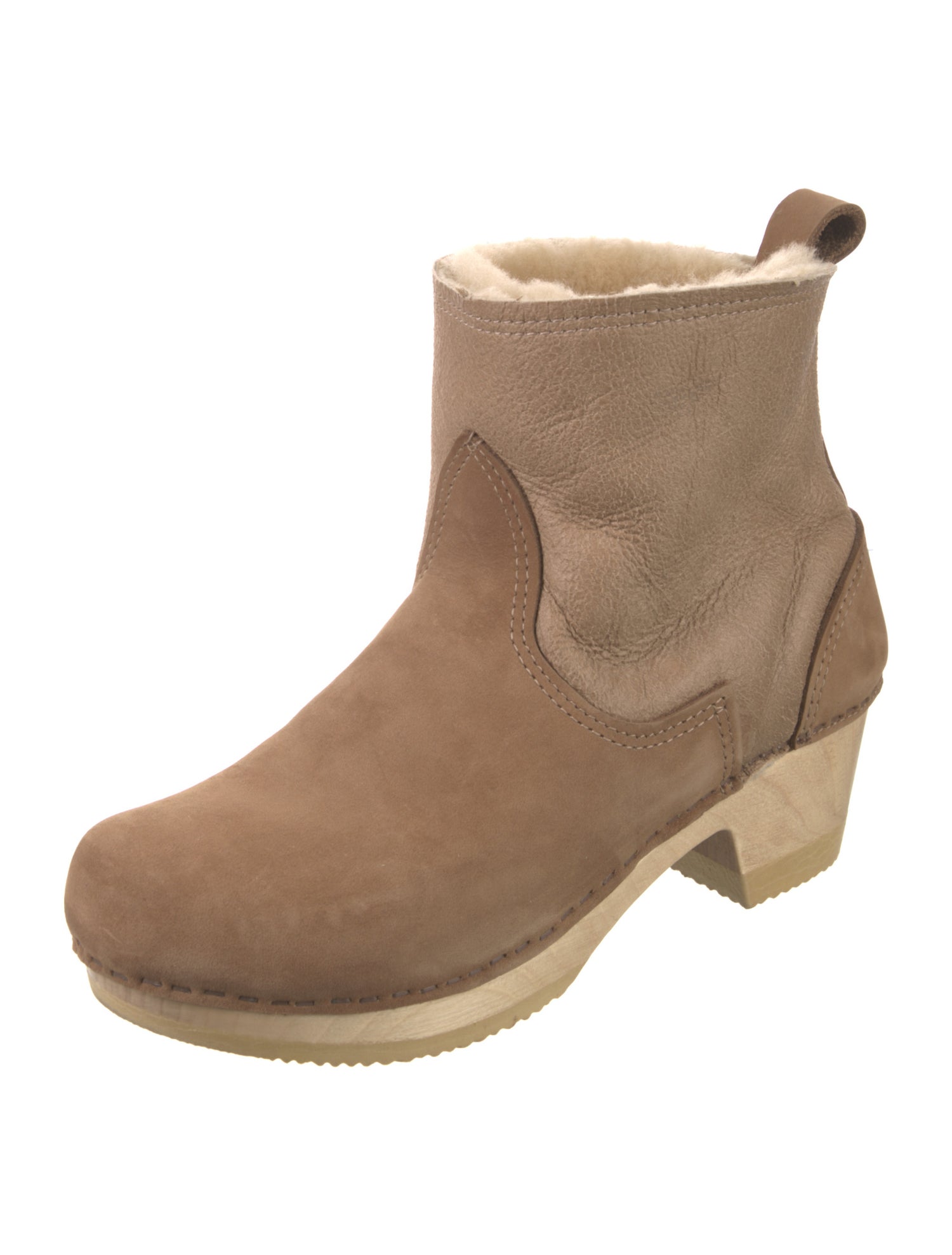 No. 6 Store Suede Faux Fur Trim Boots