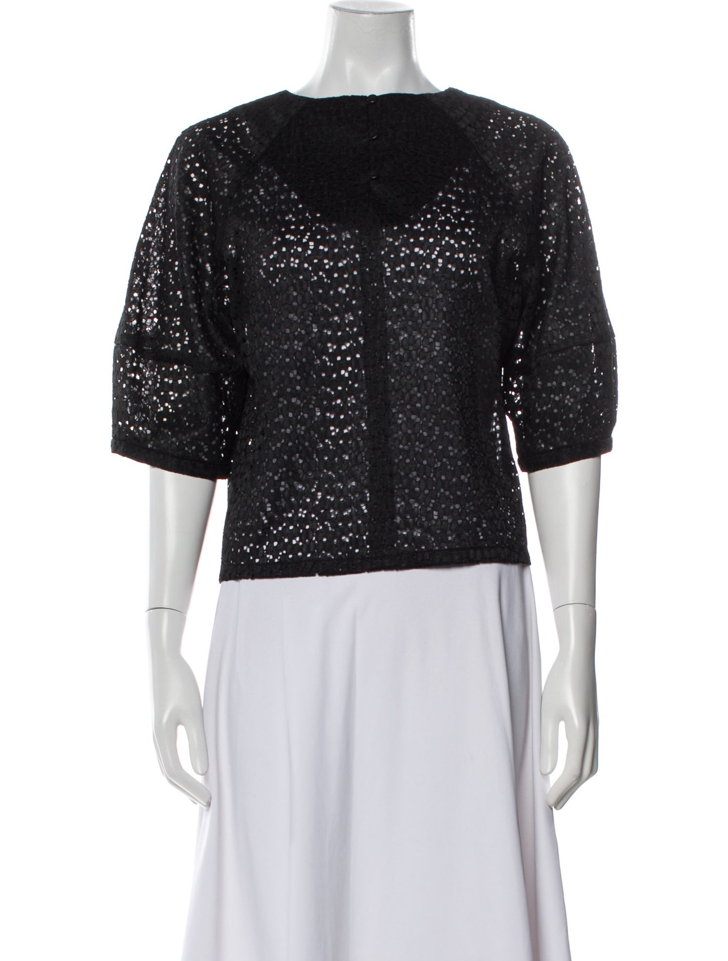 No. 6 Store Bateau Neckline Short Sleeve Top