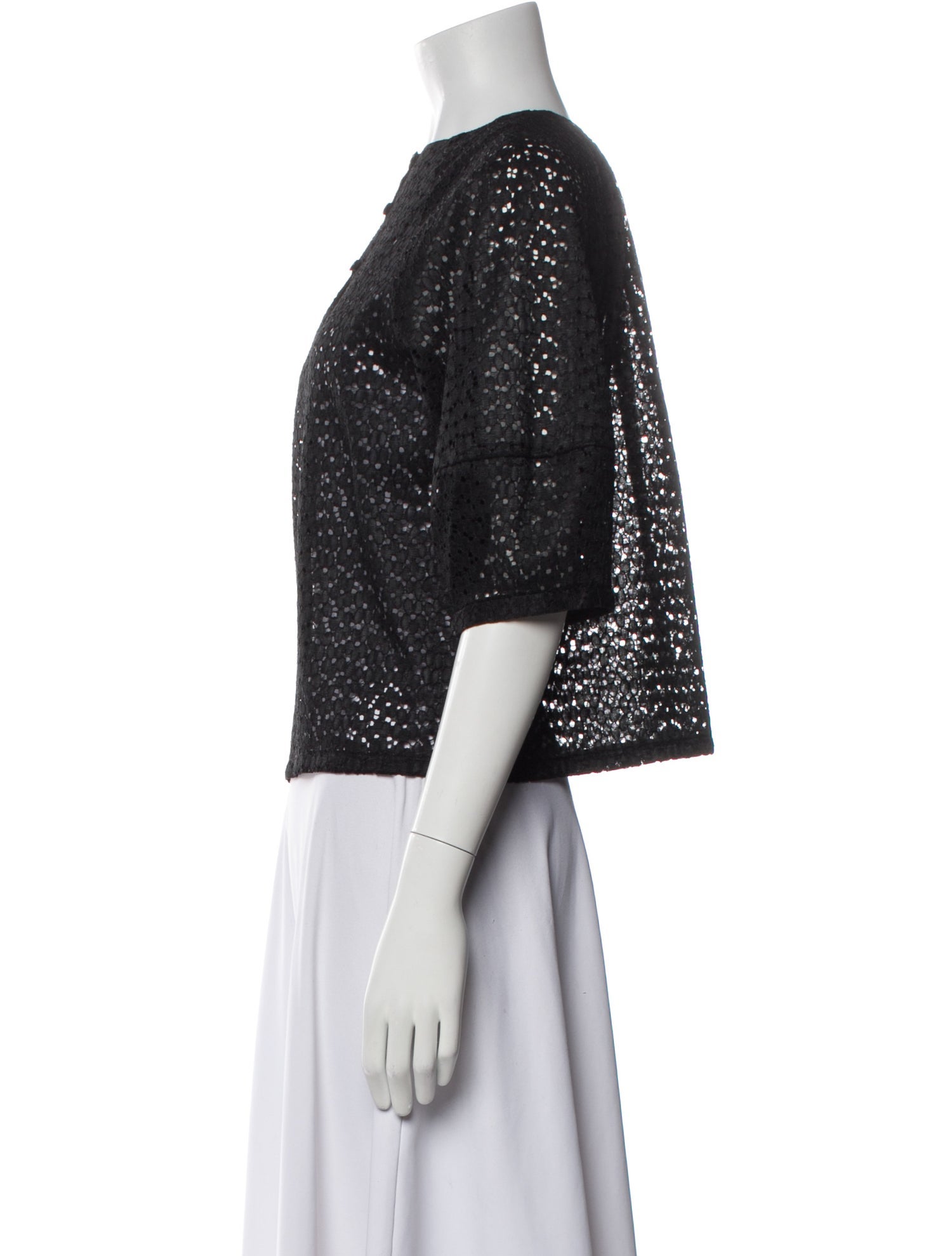 No. 6 Store Bateau Neckline Short Sleeve Top