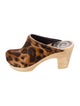 No. 6 Store Ponyhair Animal Print Mules