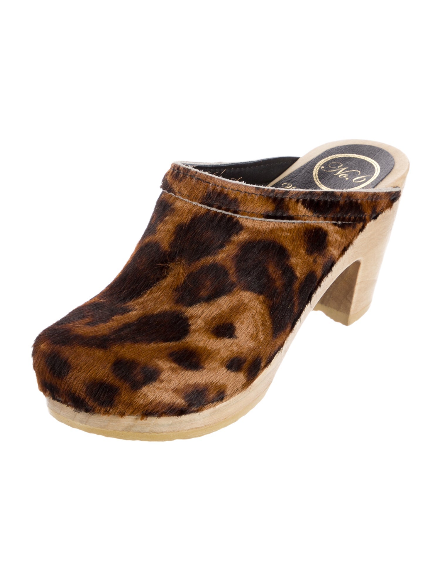 No. 6 Store Ponyhair Animal Print Mules
