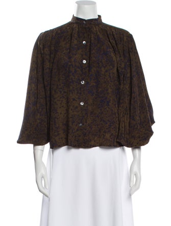 No. 6 Store Silk Printed Blouse