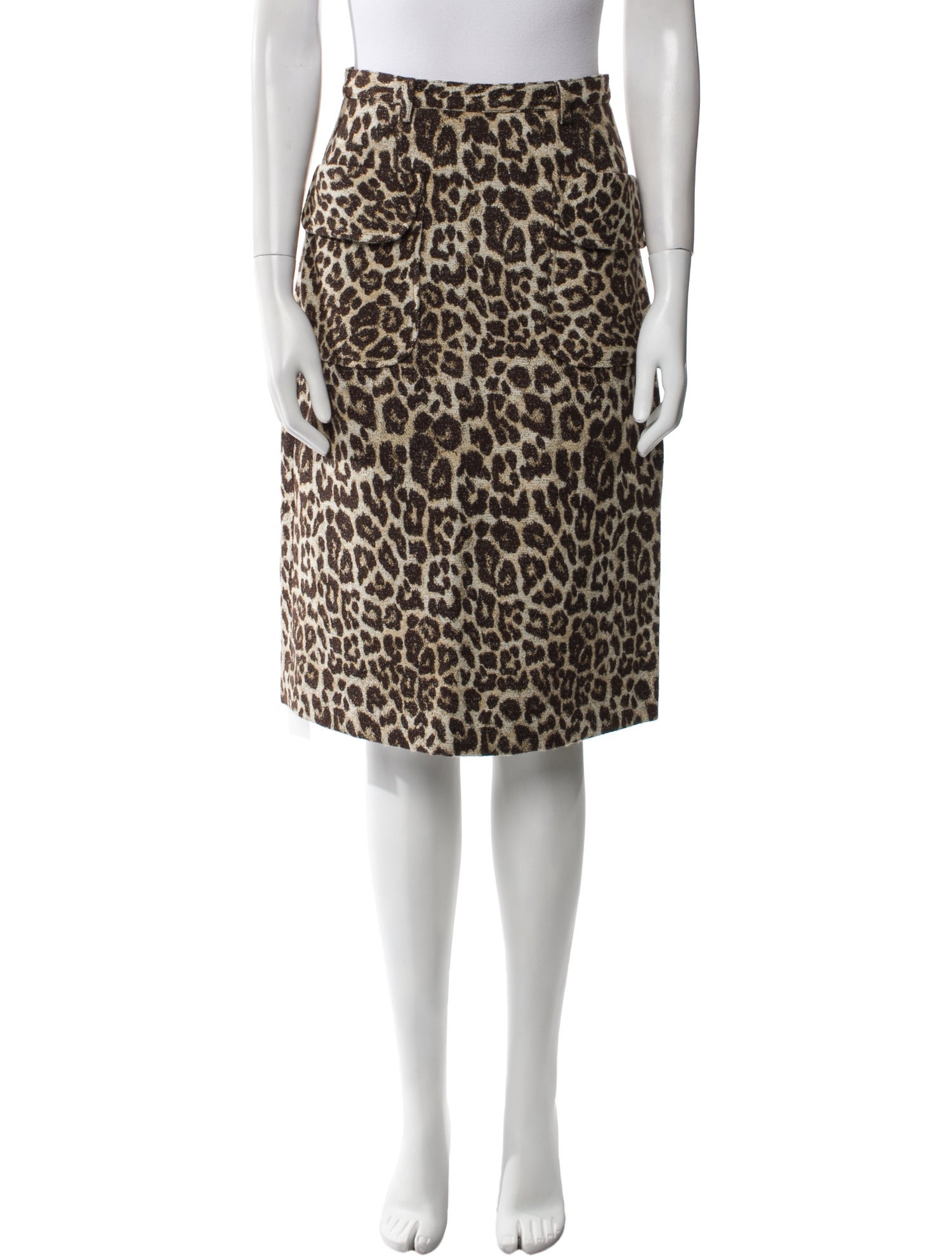 No. 6 Store Animal Print Knee-Length Skirt