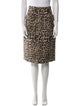 No. 6 Store Animal Print Knee-Length Skirt