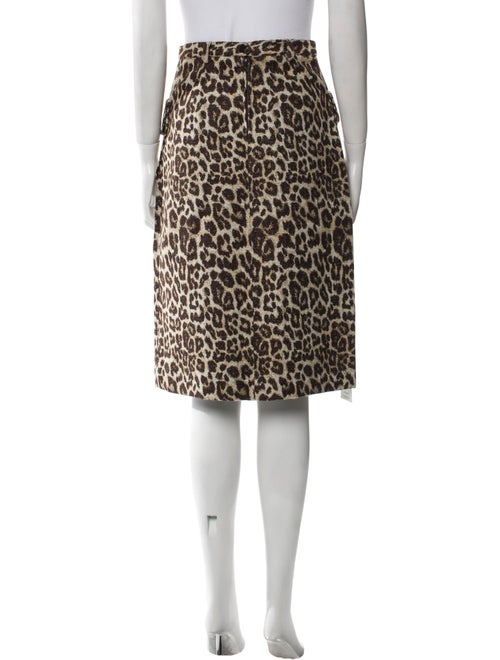 No. 6 Store Animal Print Knee-Length Skirt