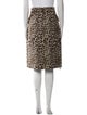 No. 6 Store Animal Print Knee-Length Skirt